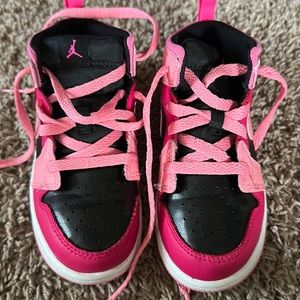 Air Jordan 1s Black and Pink